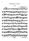 J.S. Bach Violin Concerto in D minor – Violin Solo Part